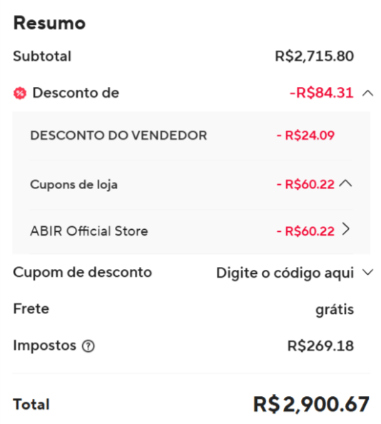 codice sconto applicato