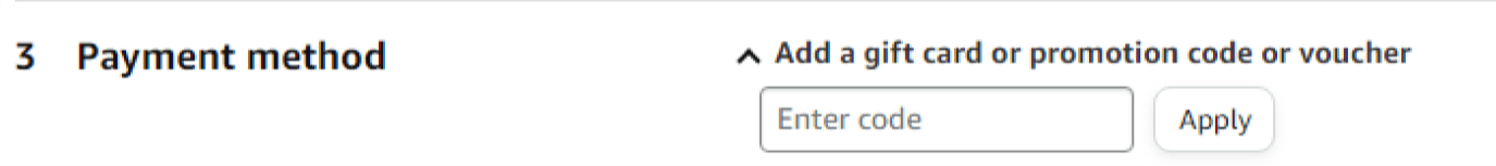 how to apply an amazon code