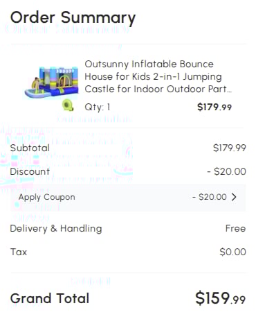 how to apply aosom promo code