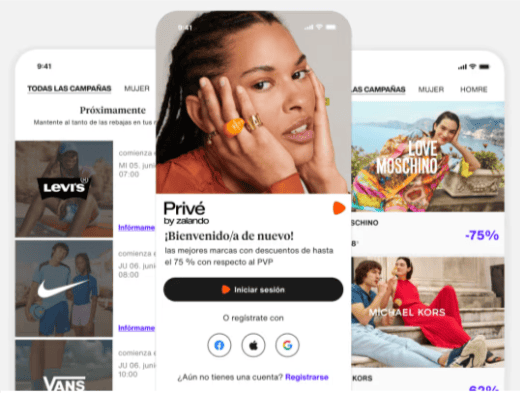descarga la app de privé by zalando