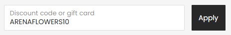 how to apply arena flowers discount code