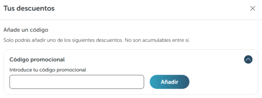 casilla para el codigo