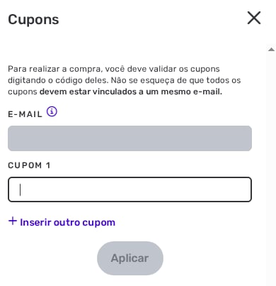 campo para aplicar o cupom Decolar