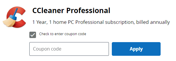 how to apply ccleaner coupon code