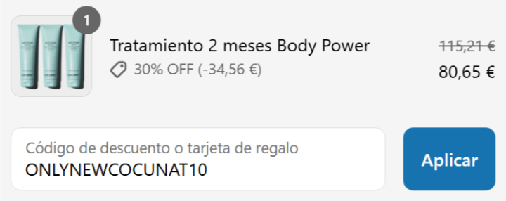 donde introducir el codigo cocunat