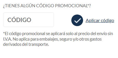 como aplicar un codigo promocional sinmaletas
