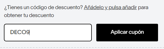 como introducir un codigo de descuento Decorabaño