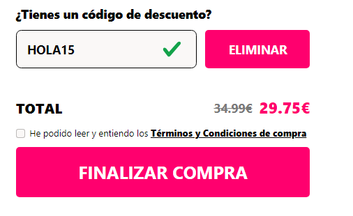 como introducir un codigo de descuento Singularu