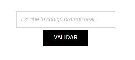 como introducir un codigo promocional Arenal