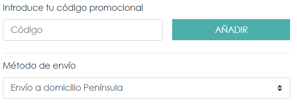 como introducir un codigo promocional Aromas