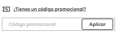 como introducir un codigo promocional Desigual