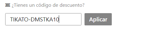 como poner un codigo de descuento Domestika