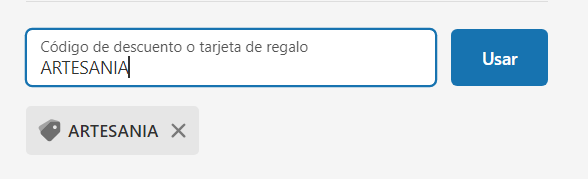 como poner un codigo de descuento miMaO