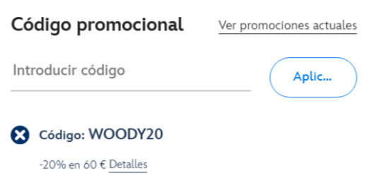 donde introducir el codigo disney store