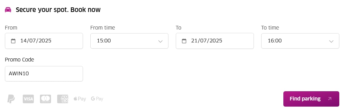 how to apply edinburgh airport discount code