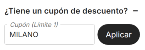 donde introducir el codigo olympic shop