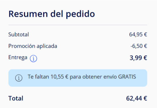 codigo descuento aplicado