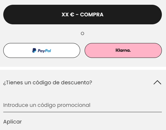 Como meter el código descuento Tezenis