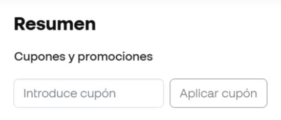 donde introducir el codigo descuento