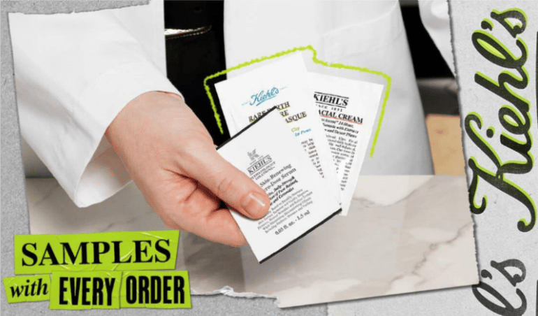 muestras que recibes al comprar productos