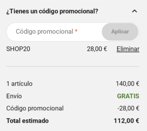 codigo descuento sarenza aplicado