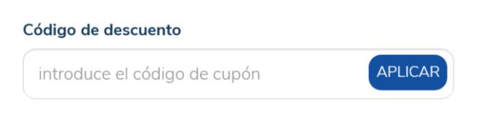 donde introducir el codigo descuento