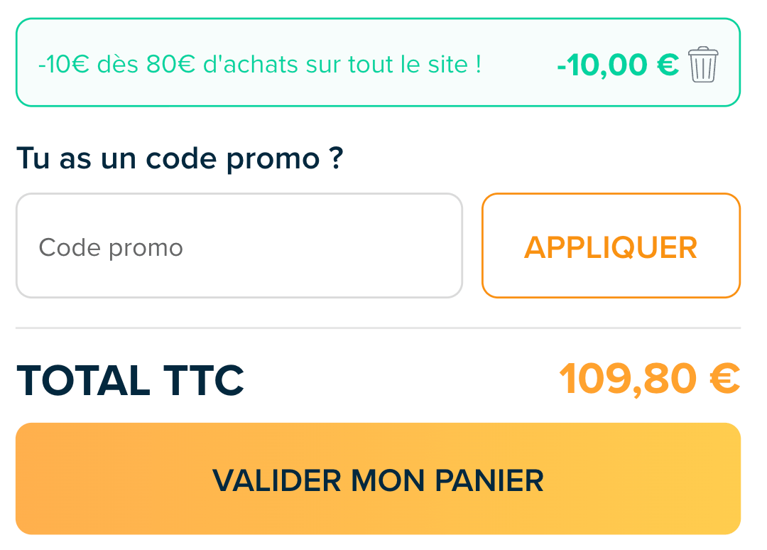 code promo Fitadium déjà appliqué