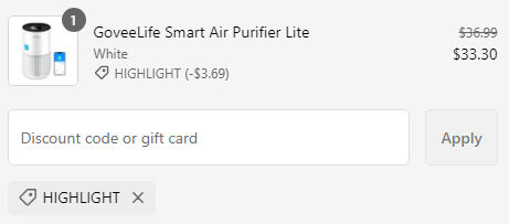 how to apply govee promo code