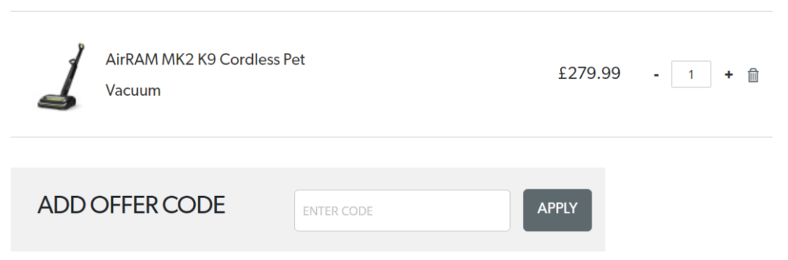 how to apply a gtech discount code