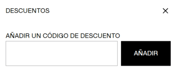 donde introducir el codigo h&m