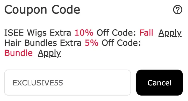 how to apply ISEE Hair Promo Code