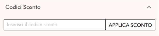 dove inserire il codice sconto 50ml