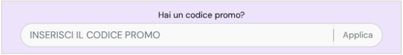 dove inserire il codice sconto