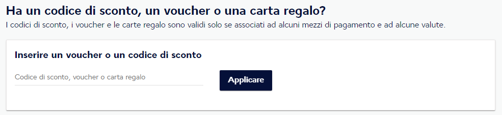 Dove inserire codice sconto Air France