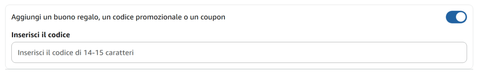 dove applicare il codice sconto amazon