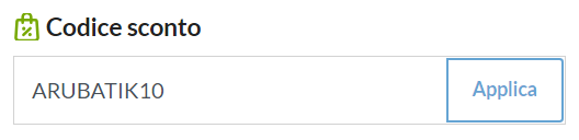 dove inserire codice sconto aruba