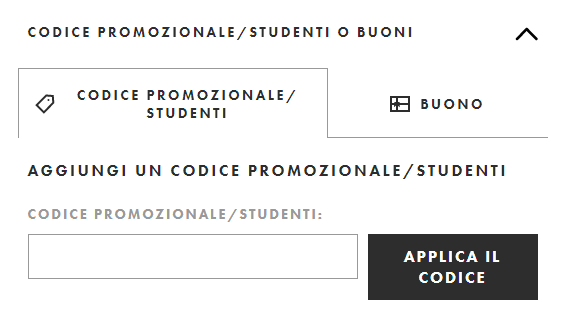 Dove inserire il codice sconto Asos