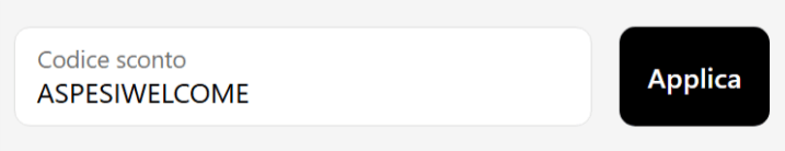 dove inserire il codice sconto aspesi