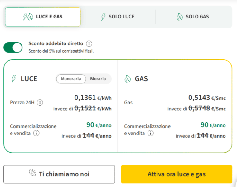 attivazione di un'offerta eni plenitude