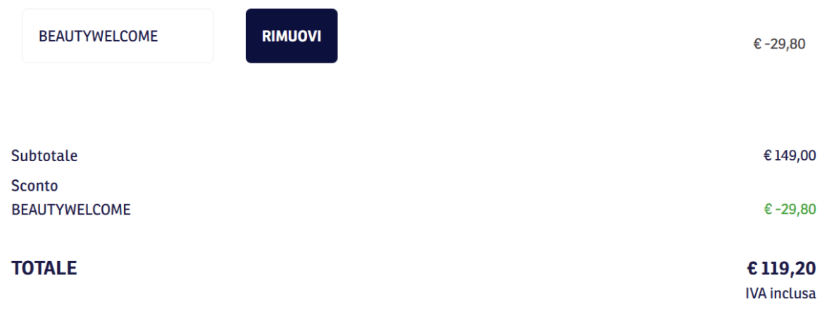 dove inserire il codice sconto beauty star