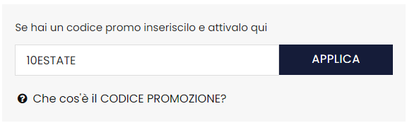 dove inserire codice sconto bluespirit