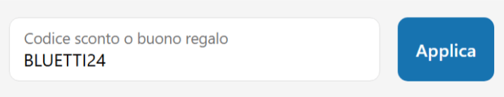 dove inserire il codice bluetti