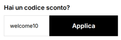 dove inserire il codice sconto cafènoir