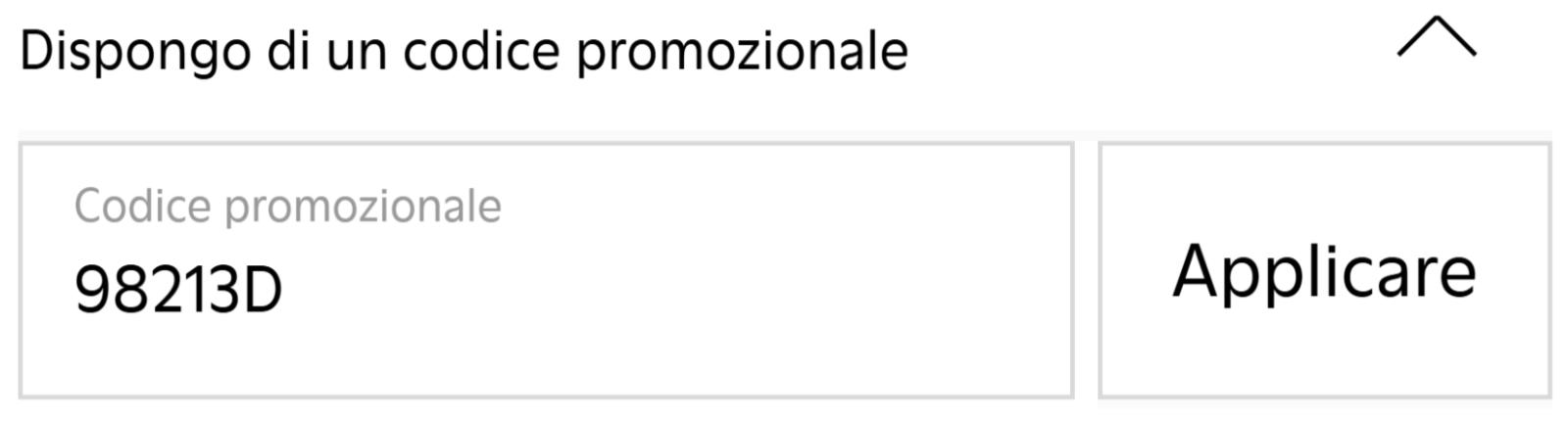 dove inserire il codice sconto camper