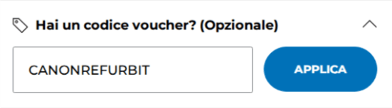 dove inserire il codice canon