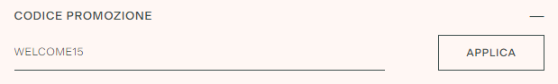 dove inserire codice sconto coccinelle