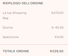 dove inserire codice promozionale coccinelle