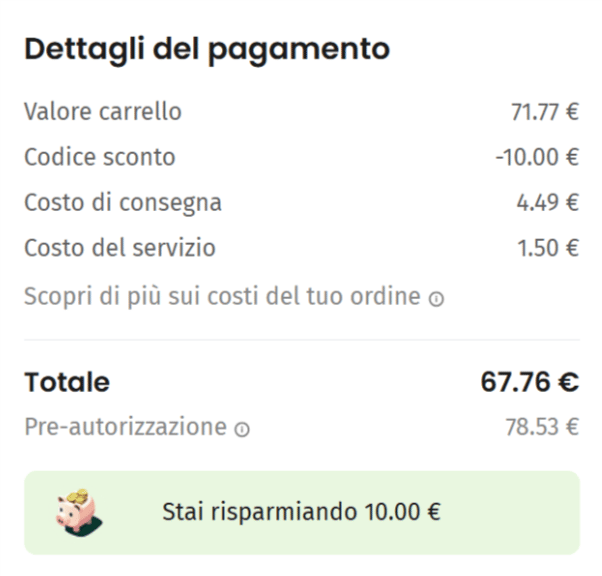 codice sconto everli applicato