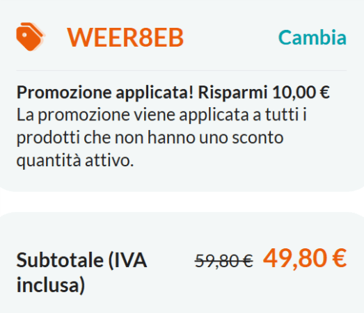 codice sconto photosi applicato