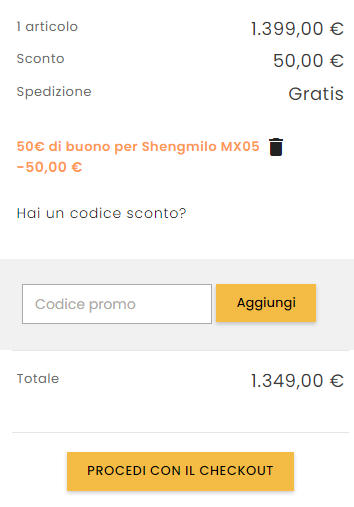 Come inserire codice sconto Geekmall